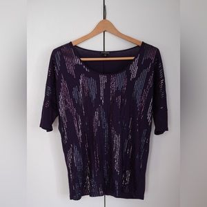 Size S/P Express purple shirt with sequins.